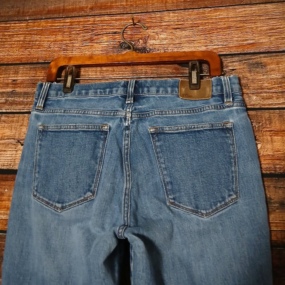 J Crew Jeans Size 28 Slim Broken In Boyfriend Blue Denim Distressed - Picture 5 of 10